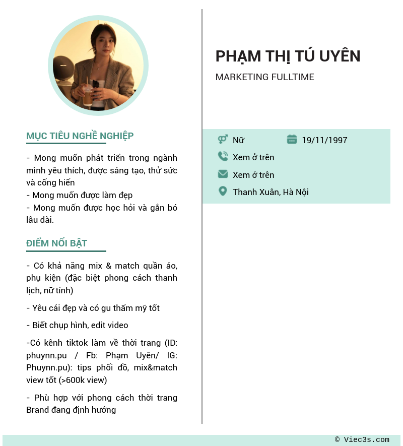CV ứng viên