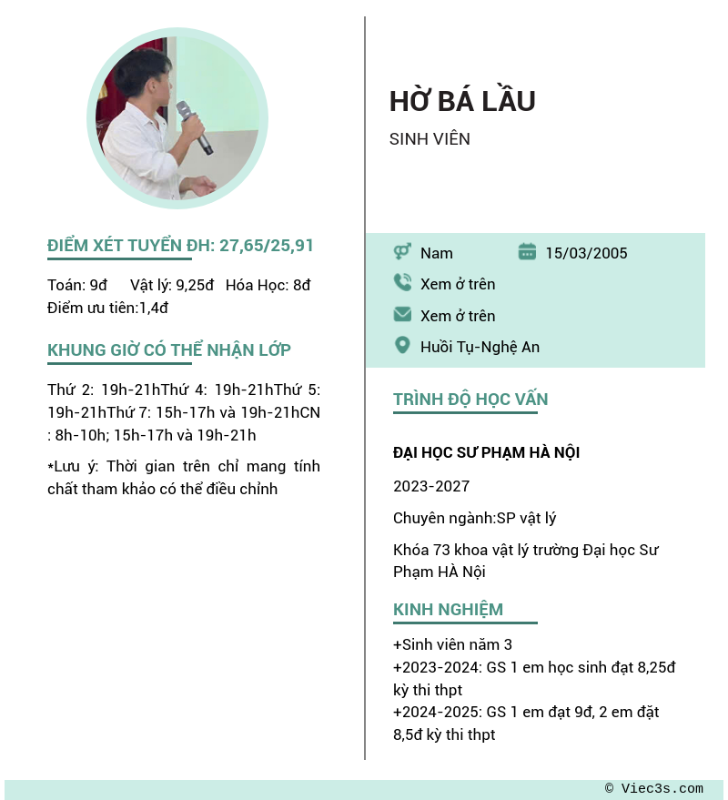 CV ứng viên