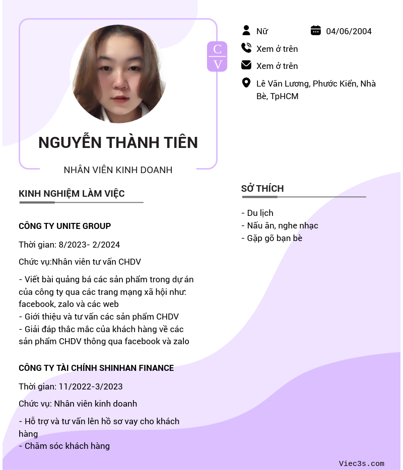 CV ứng viên