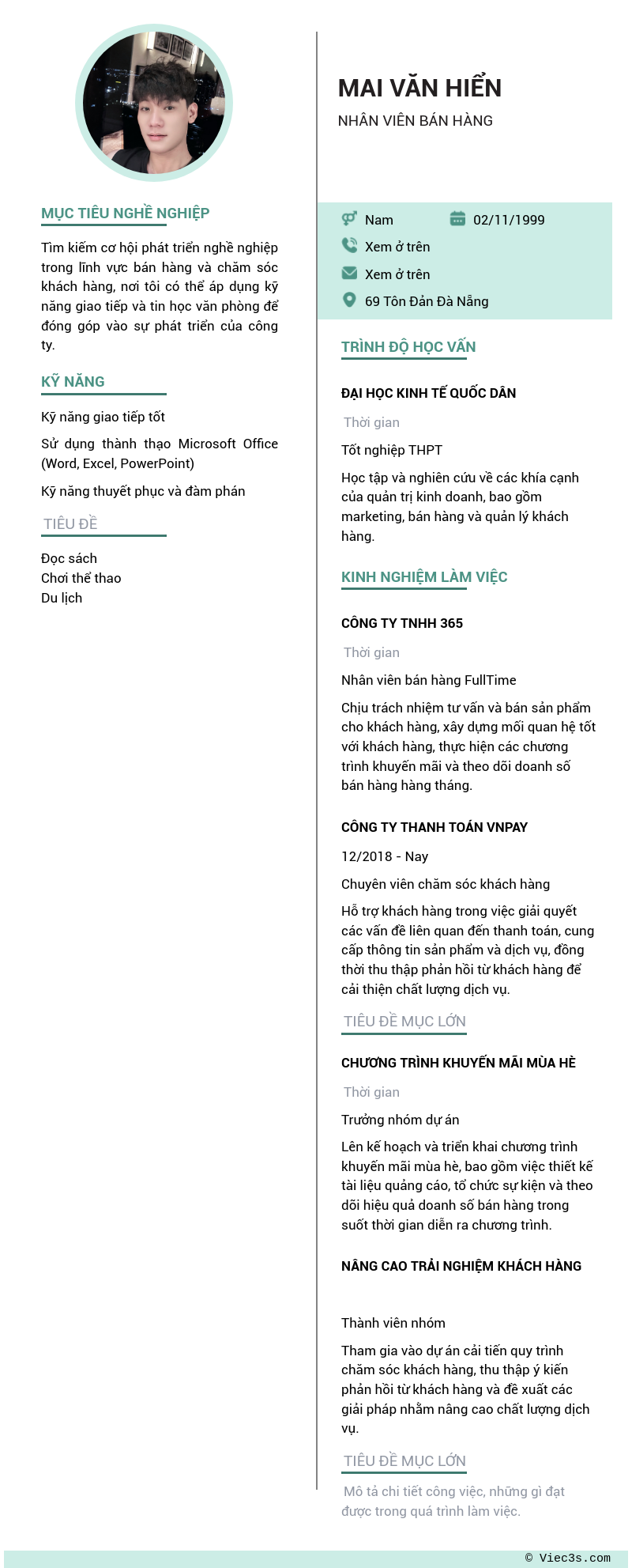 CV ứng viên