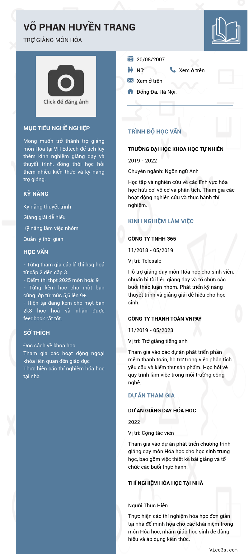 CV ứng viên