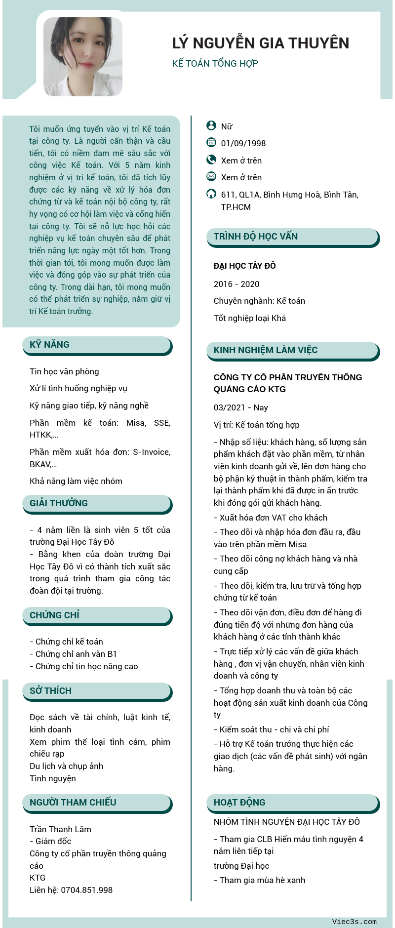 CV ứng viên
