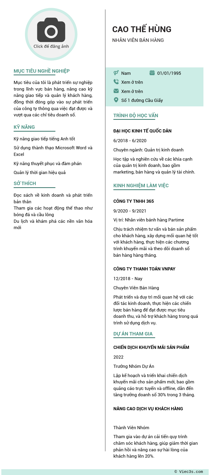 CV ứng viên