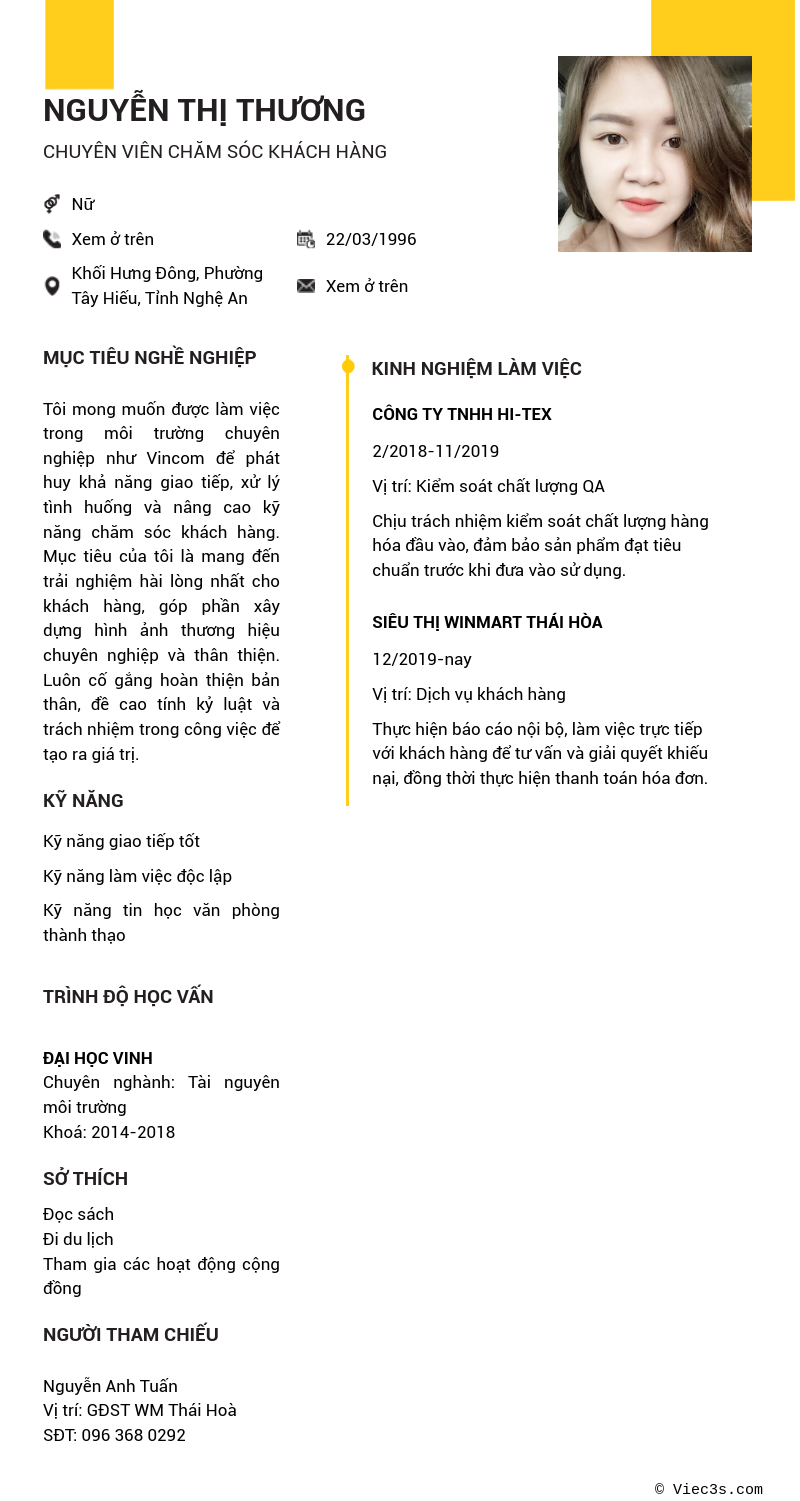 CV ứng viên
