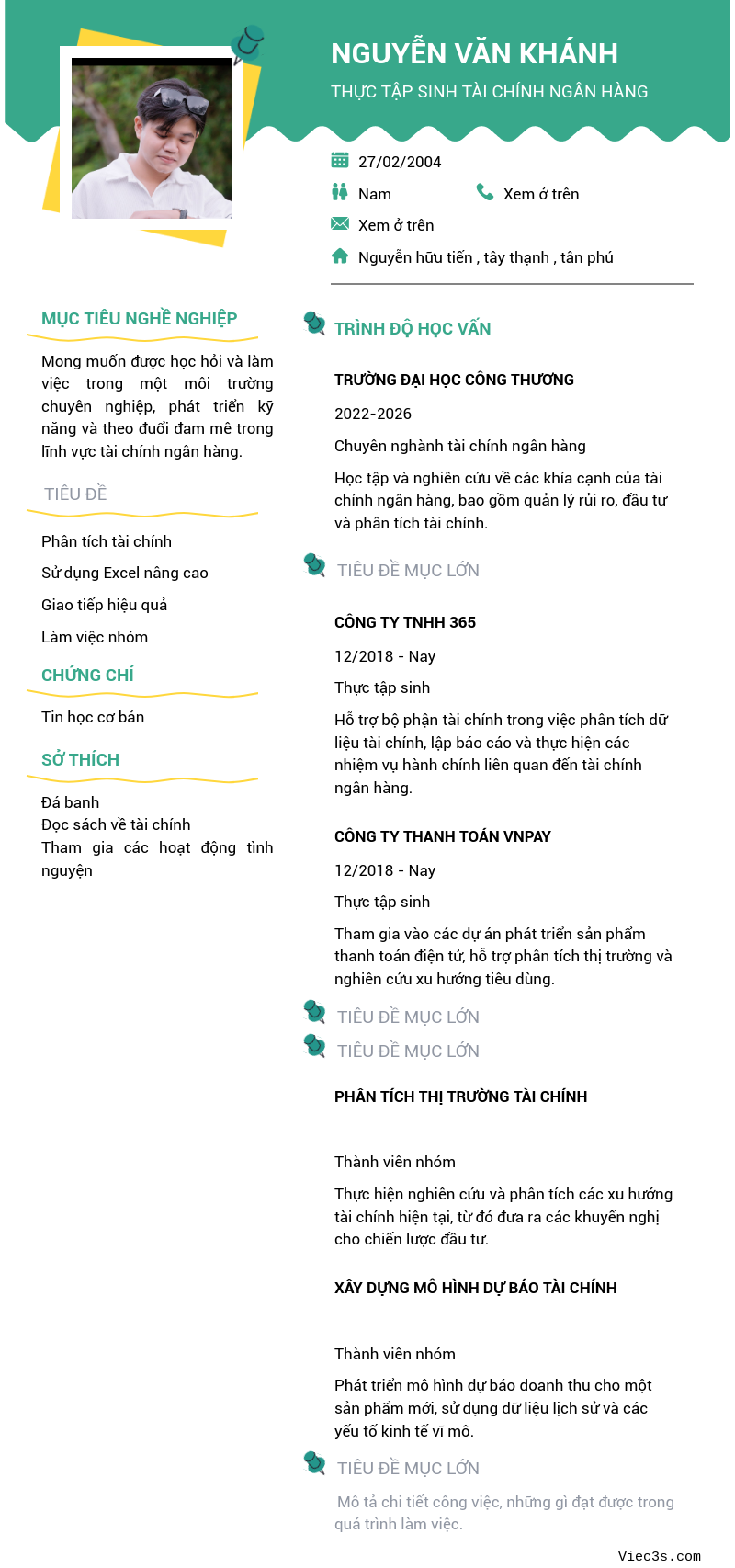 CV ứng viên