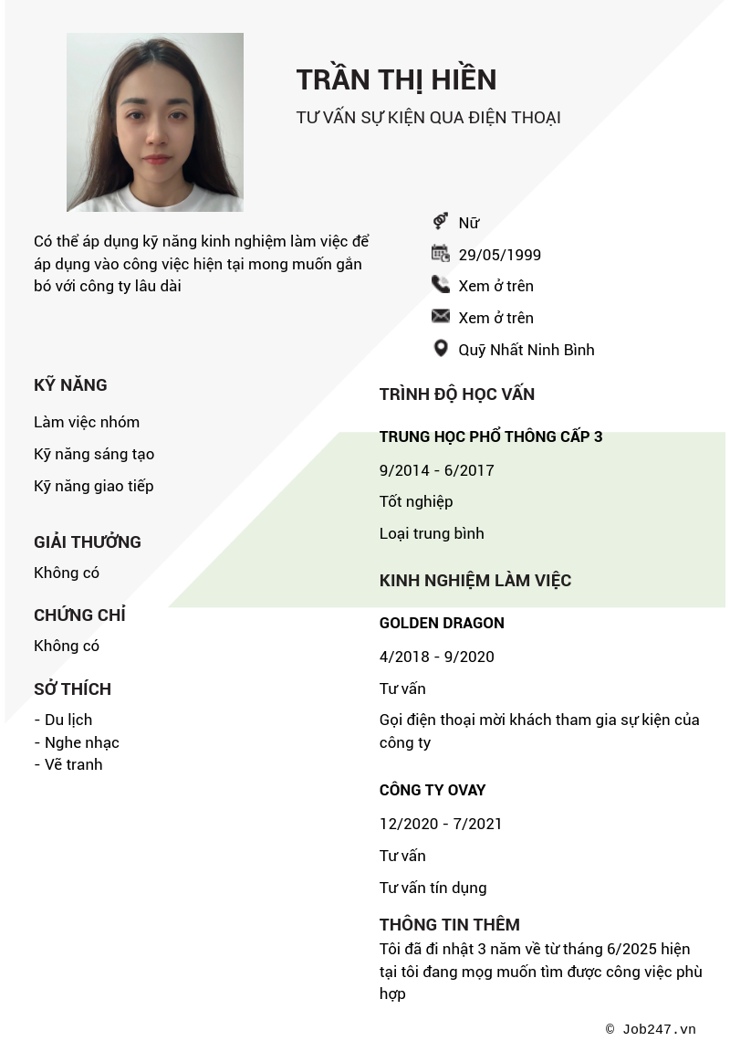 CV ứng viên