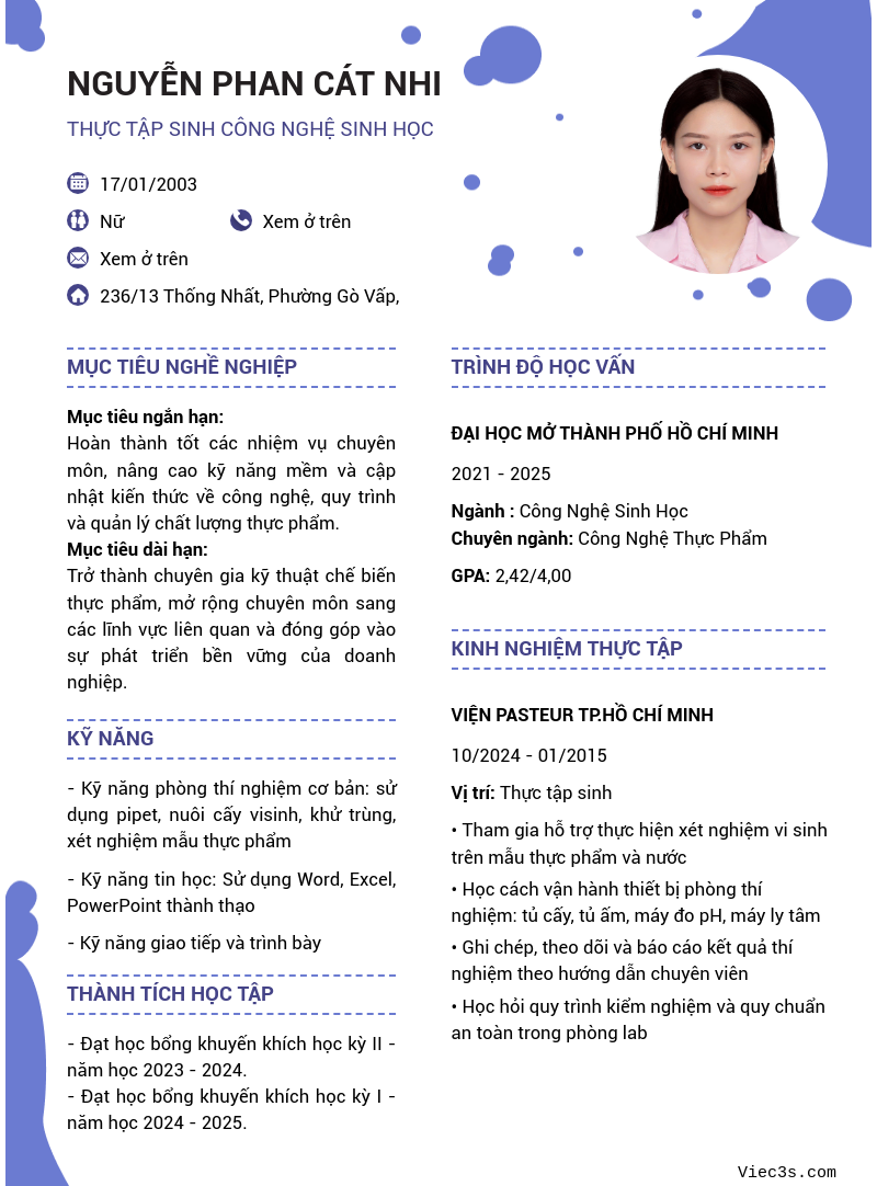 CV ứng viên