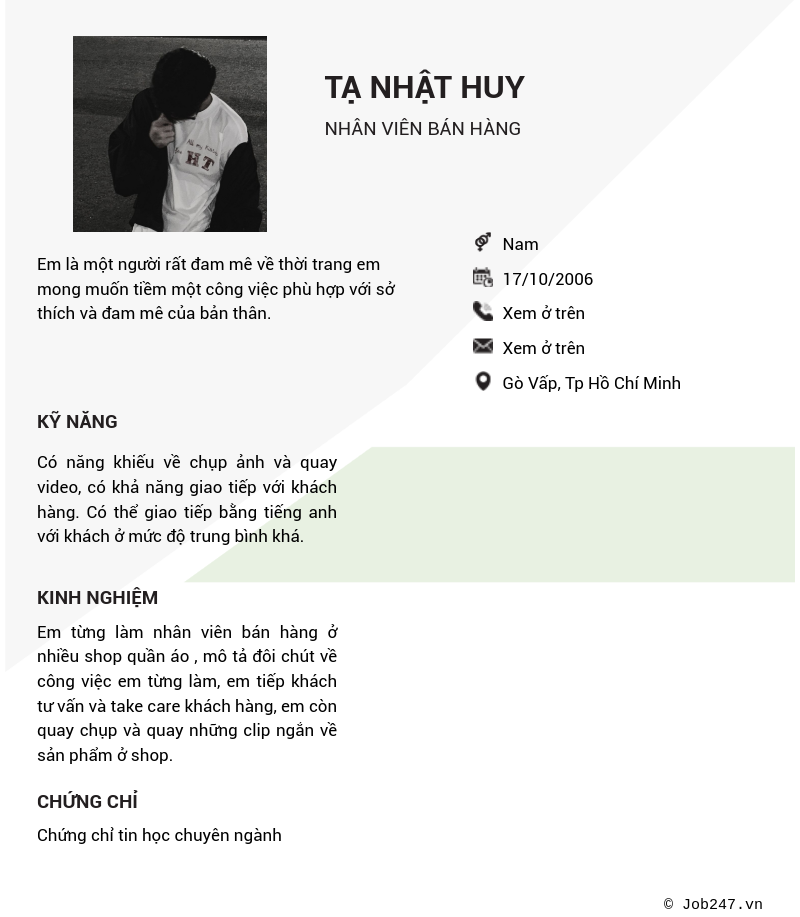 CV ứng viên