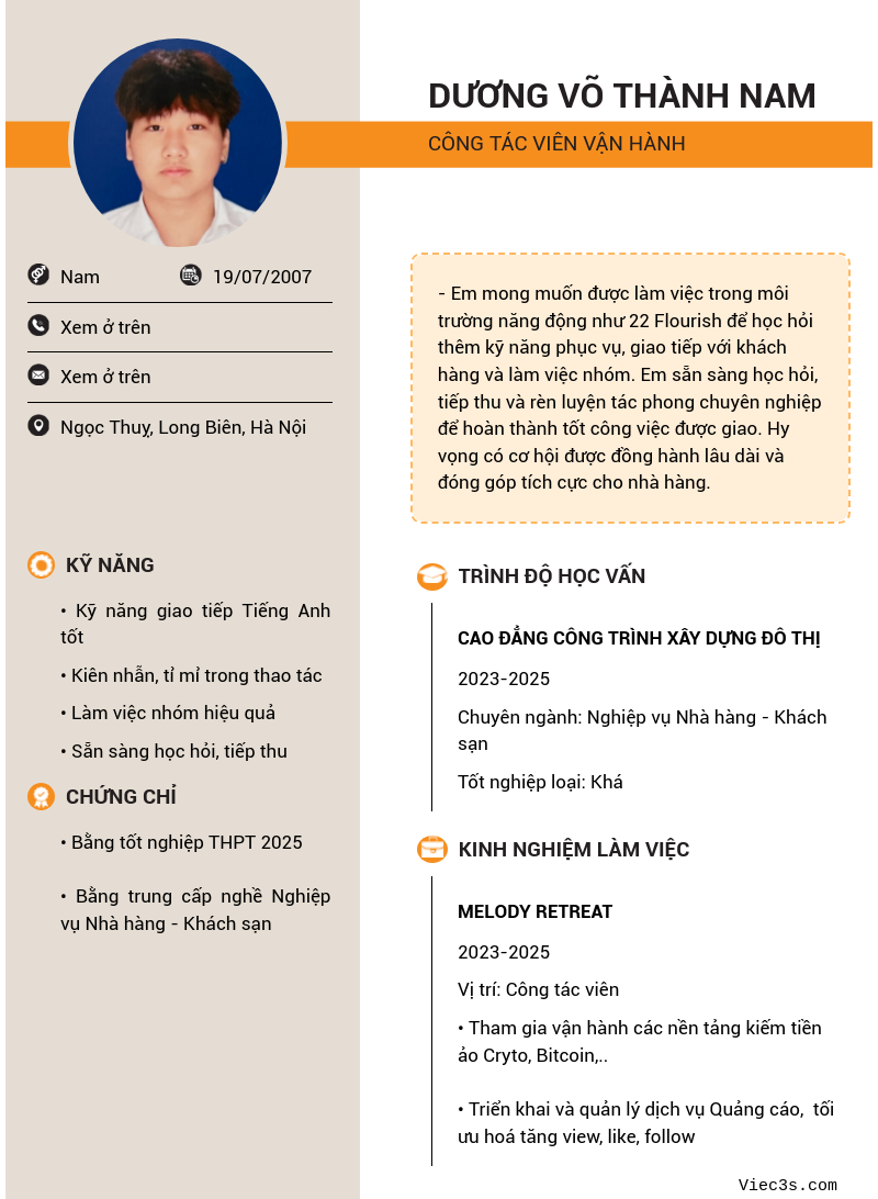 CV ứng viên