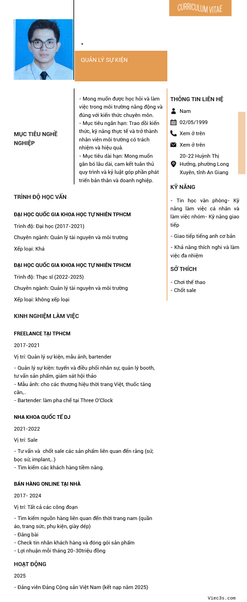 CV ứng viên