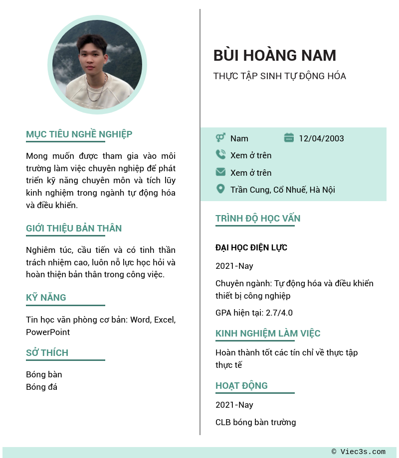 CV ứng viên