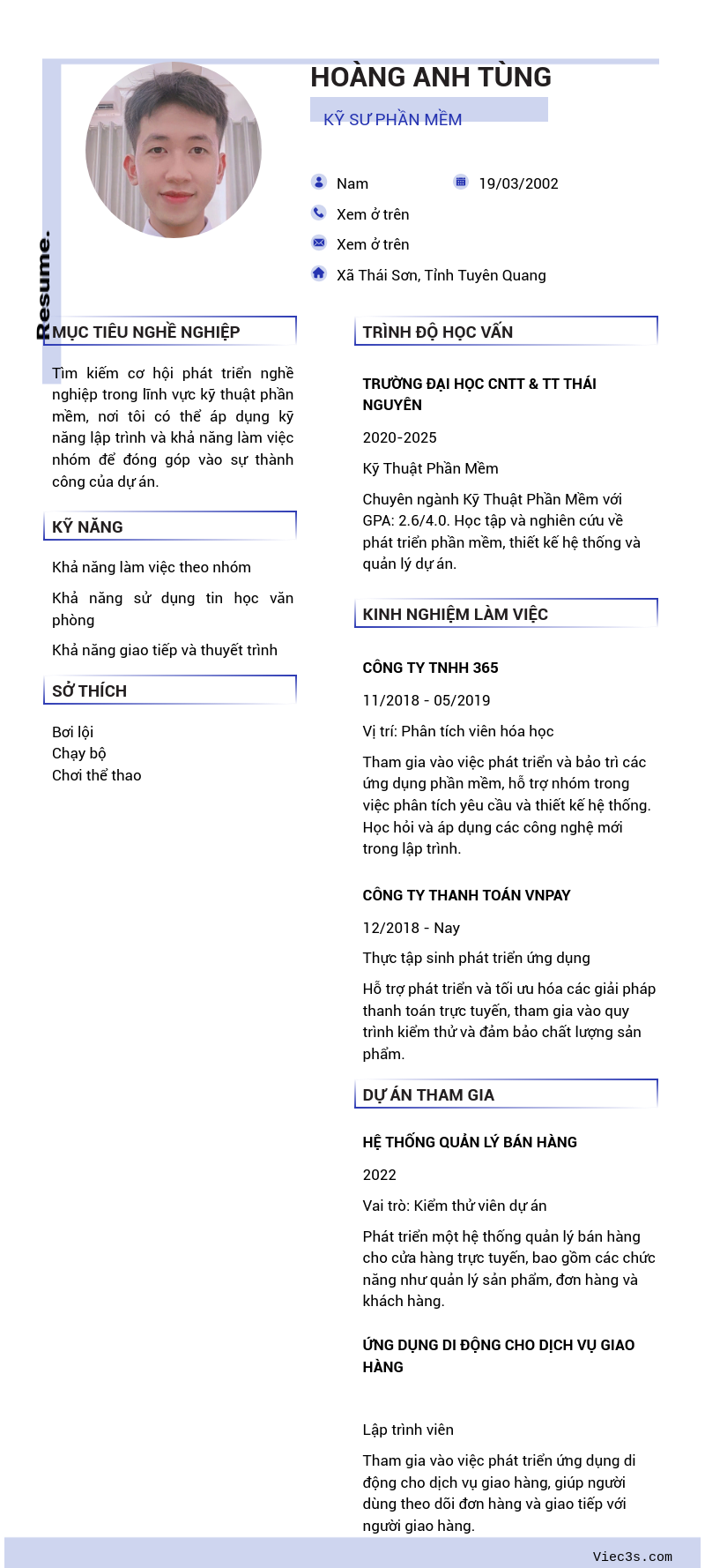 CV ứng viên