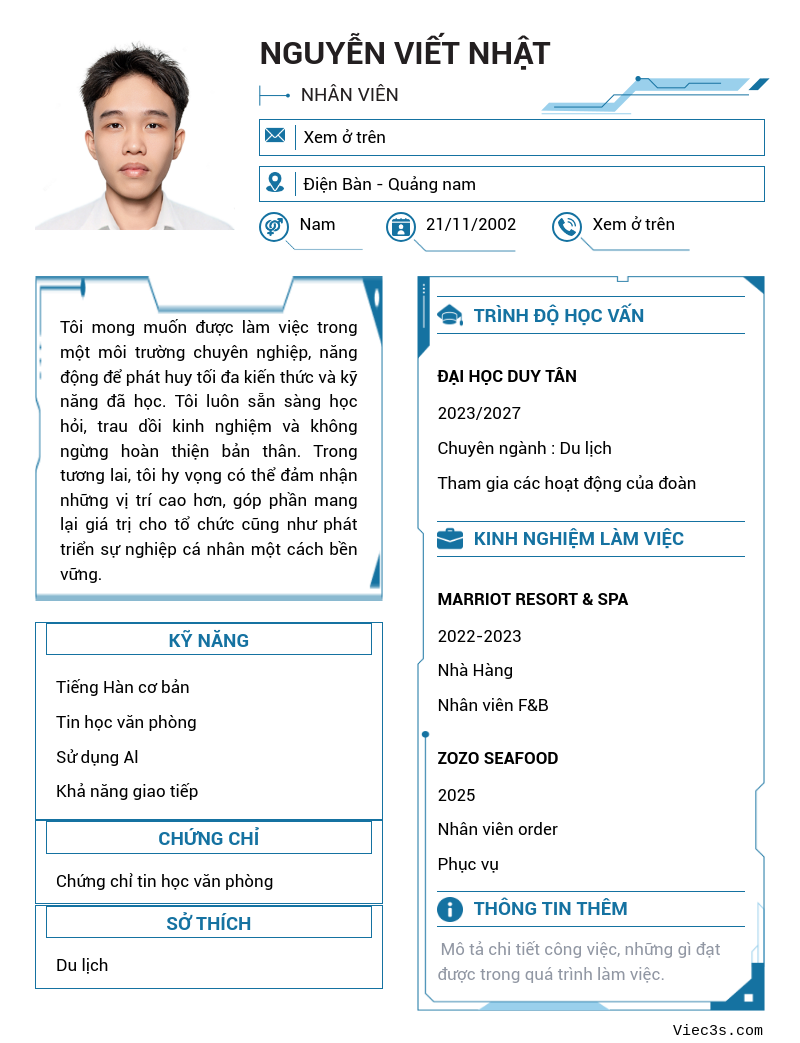 CV ứng viên
