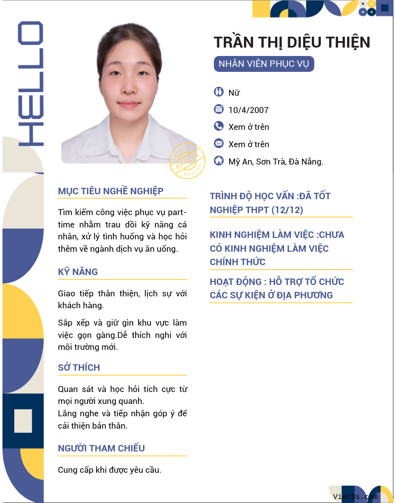 CV ứng viên