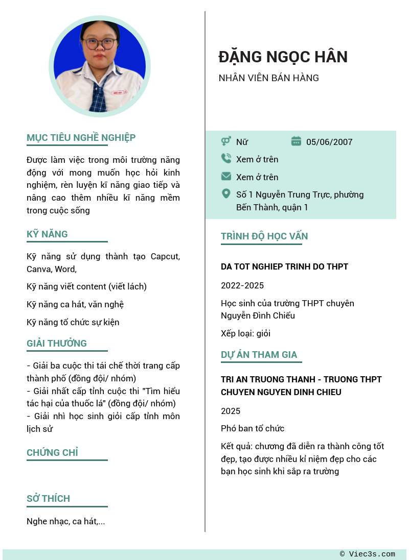 CV ứng viên