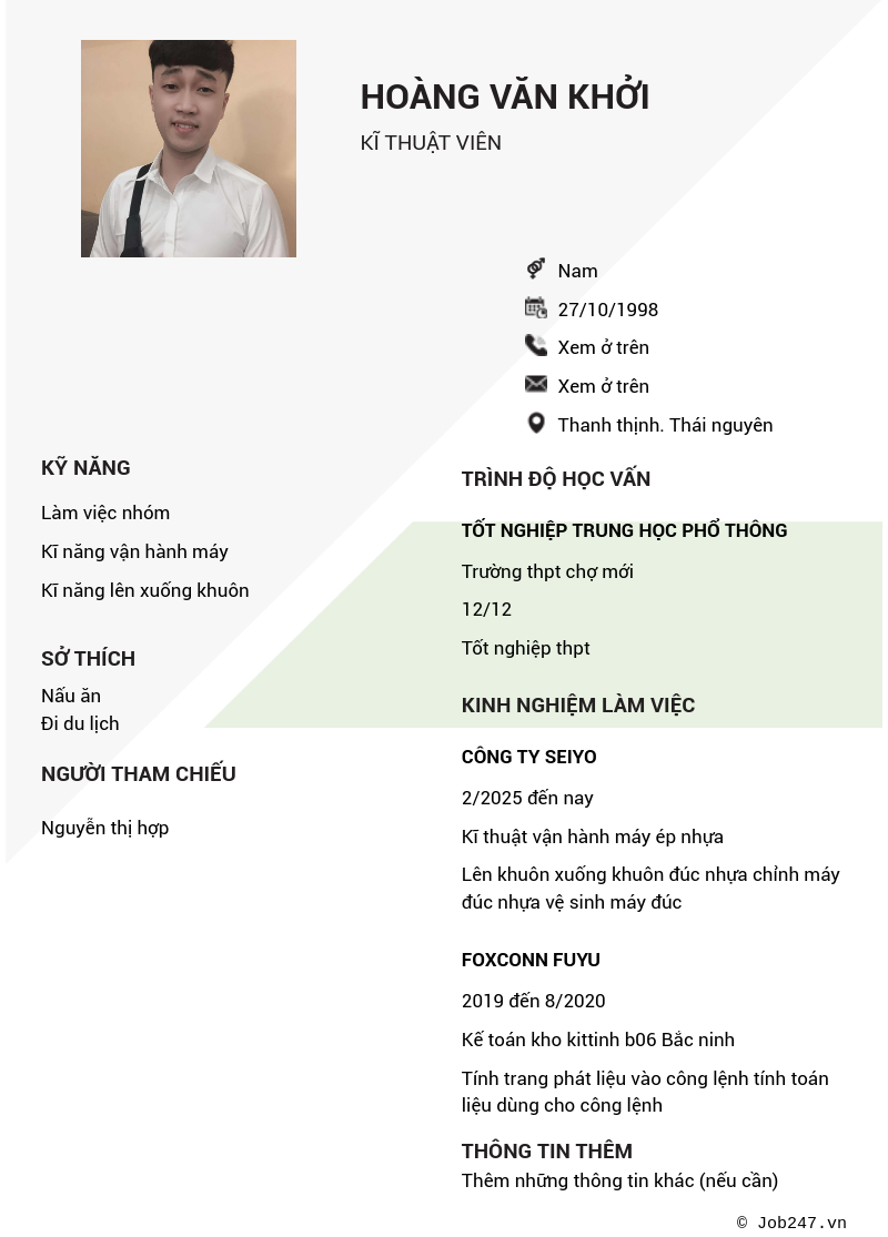CV ứng viên
