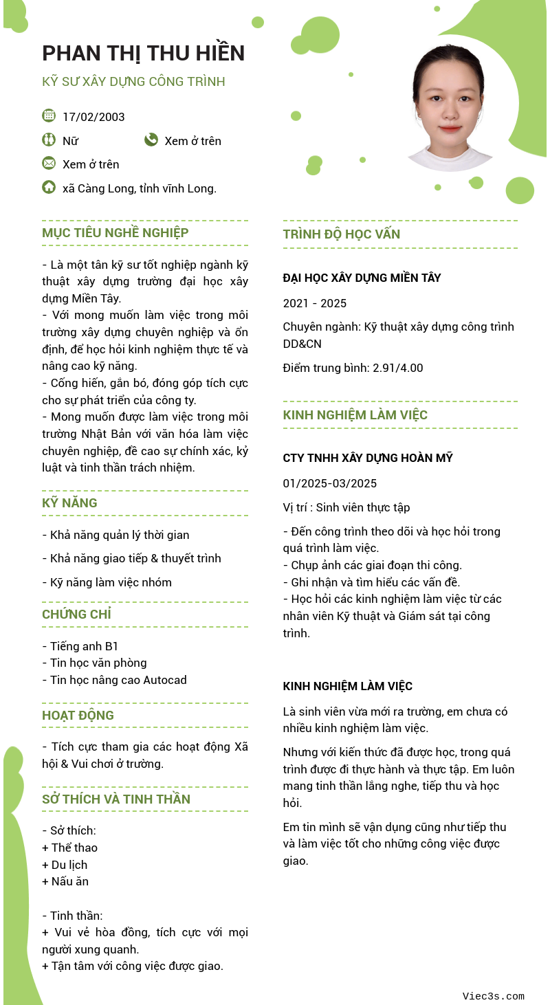 CV ứng viên