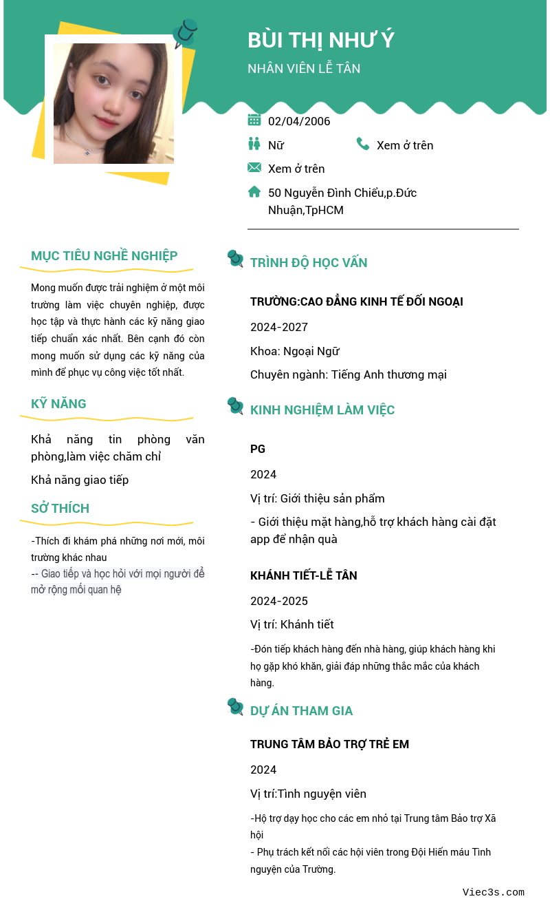 CV ứng viên