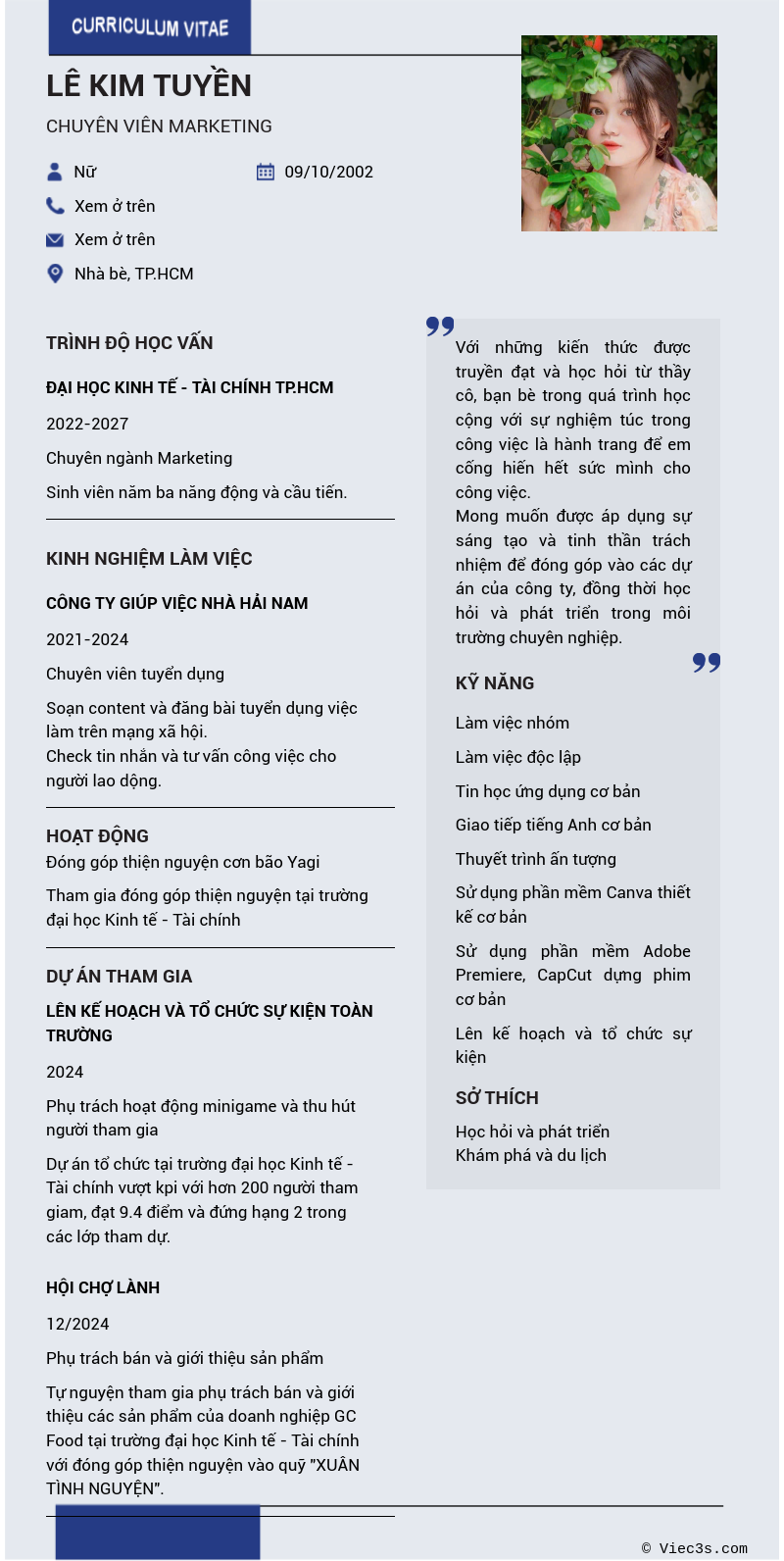 CV ứng viên