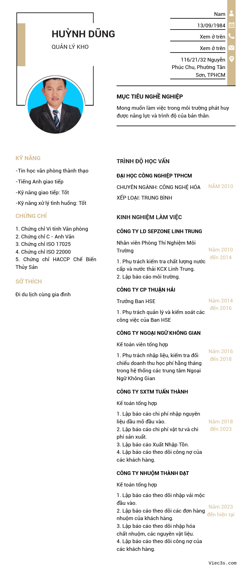 CV ứng viên