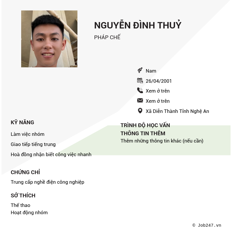 CV ứng viên