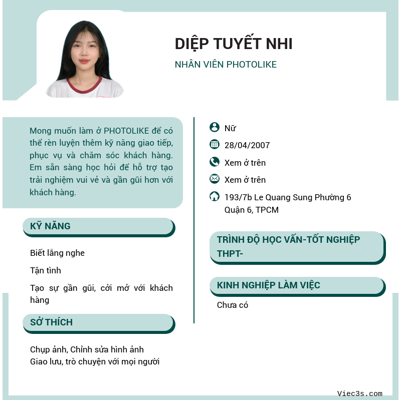 CV ứng viên