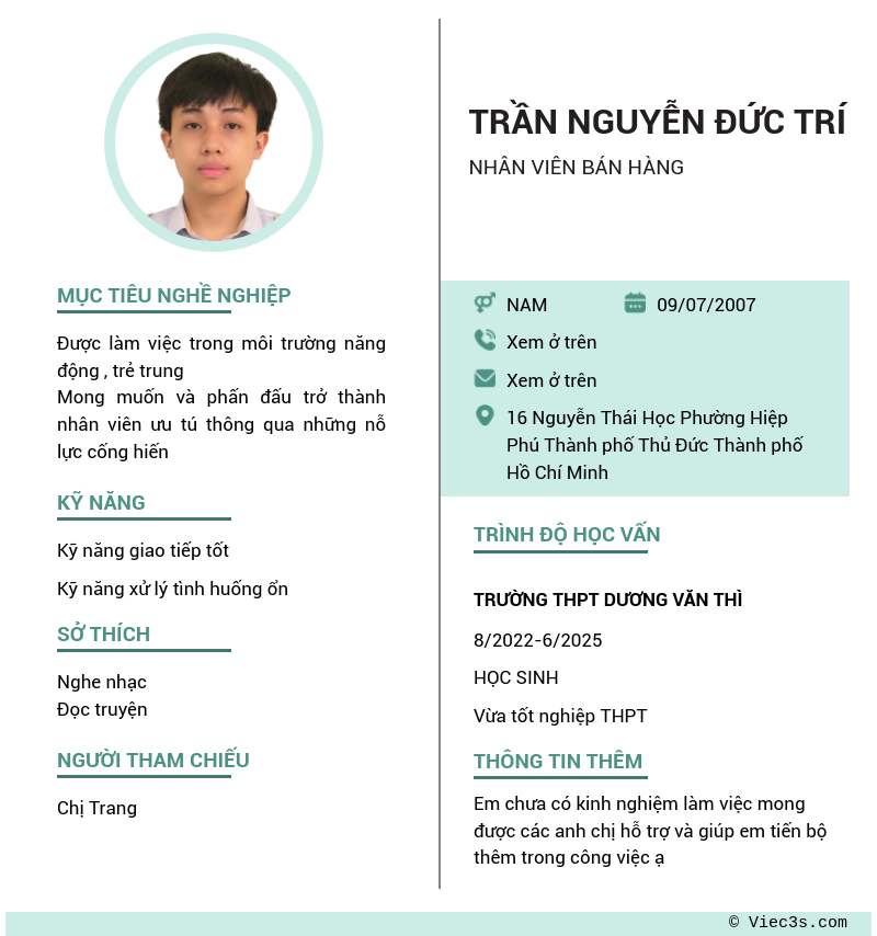 CV ứng viên