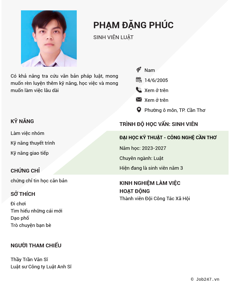 CV ứng viên