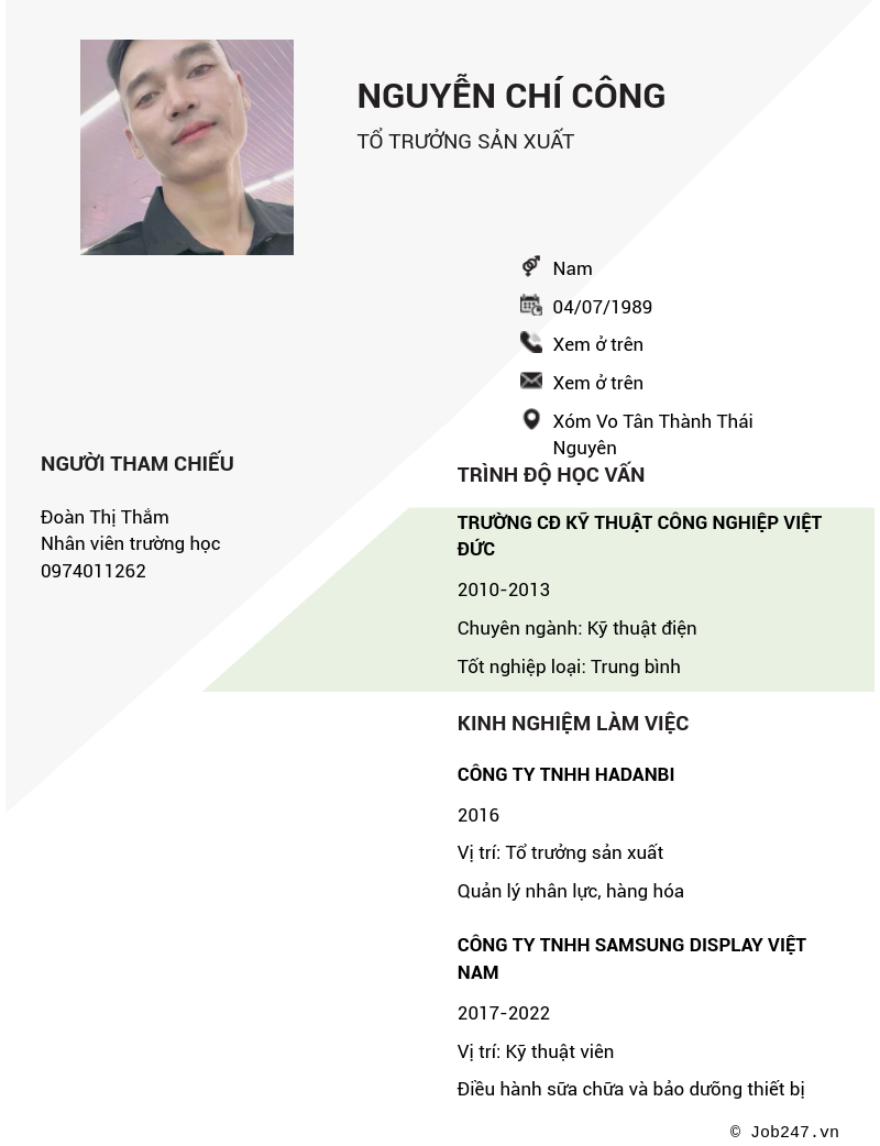 CV ứng viên
