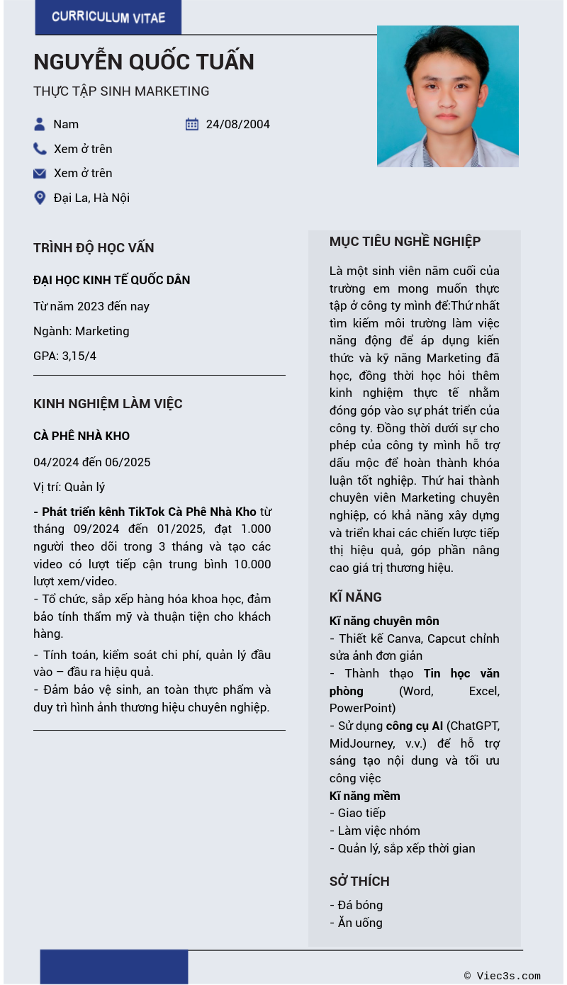 CV ứng viên