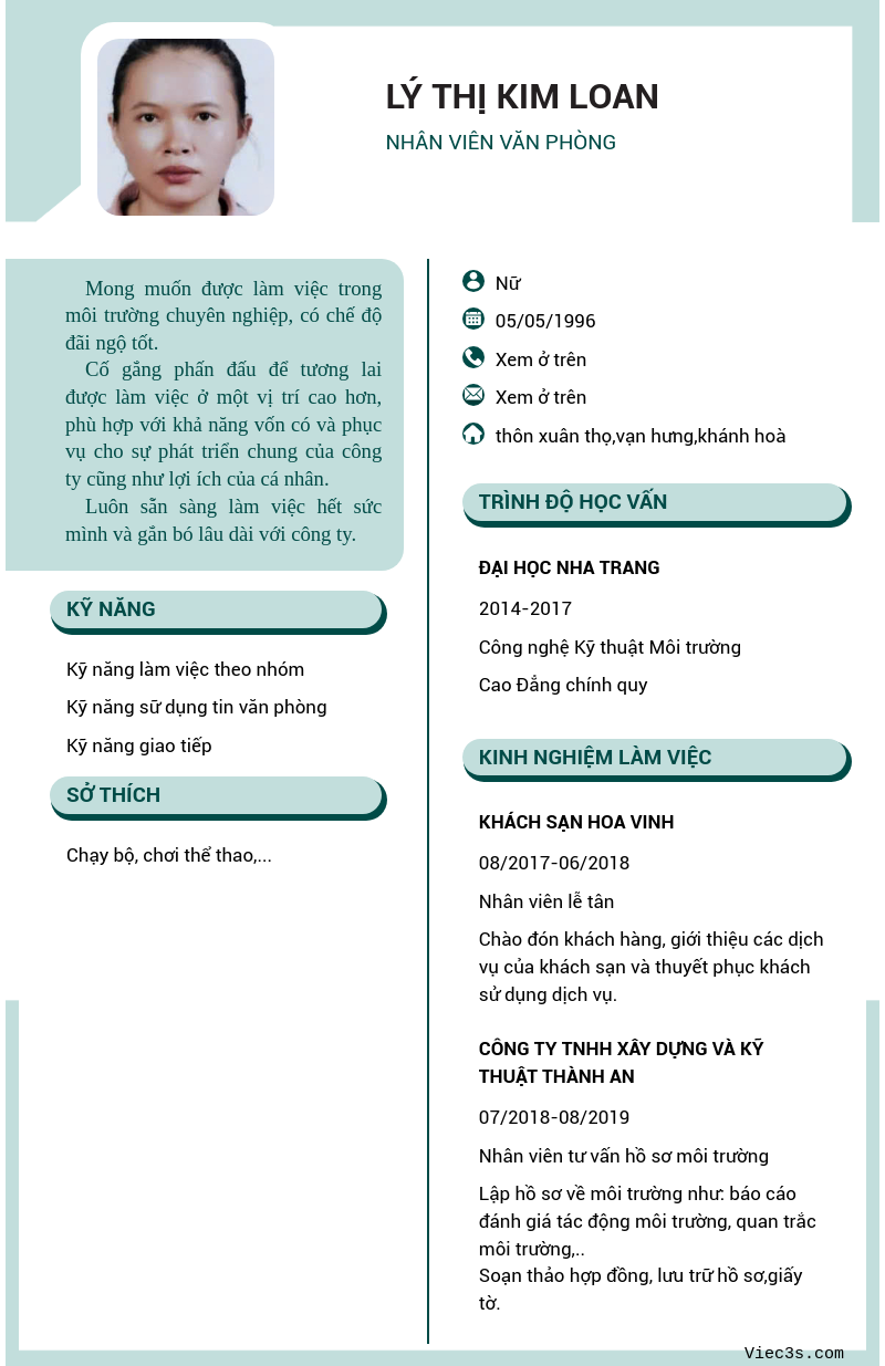 CV ứng viên