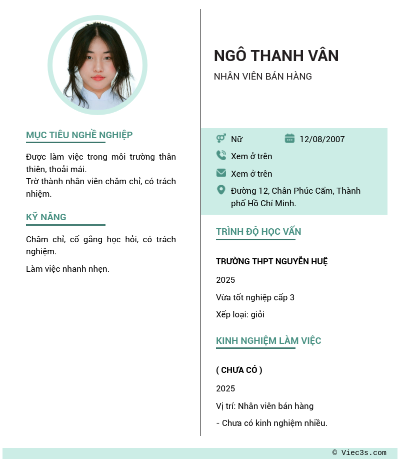 CV ứng viên