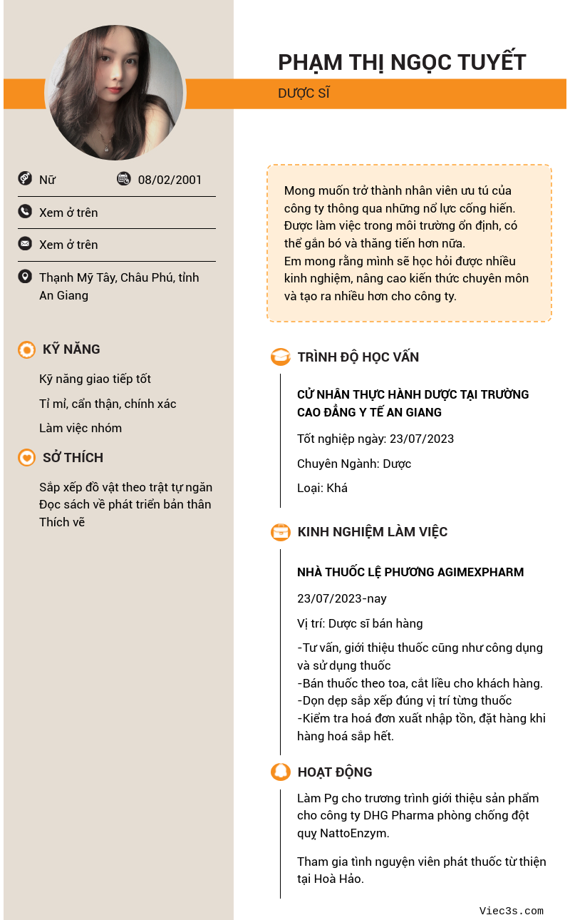 CV ứng viên