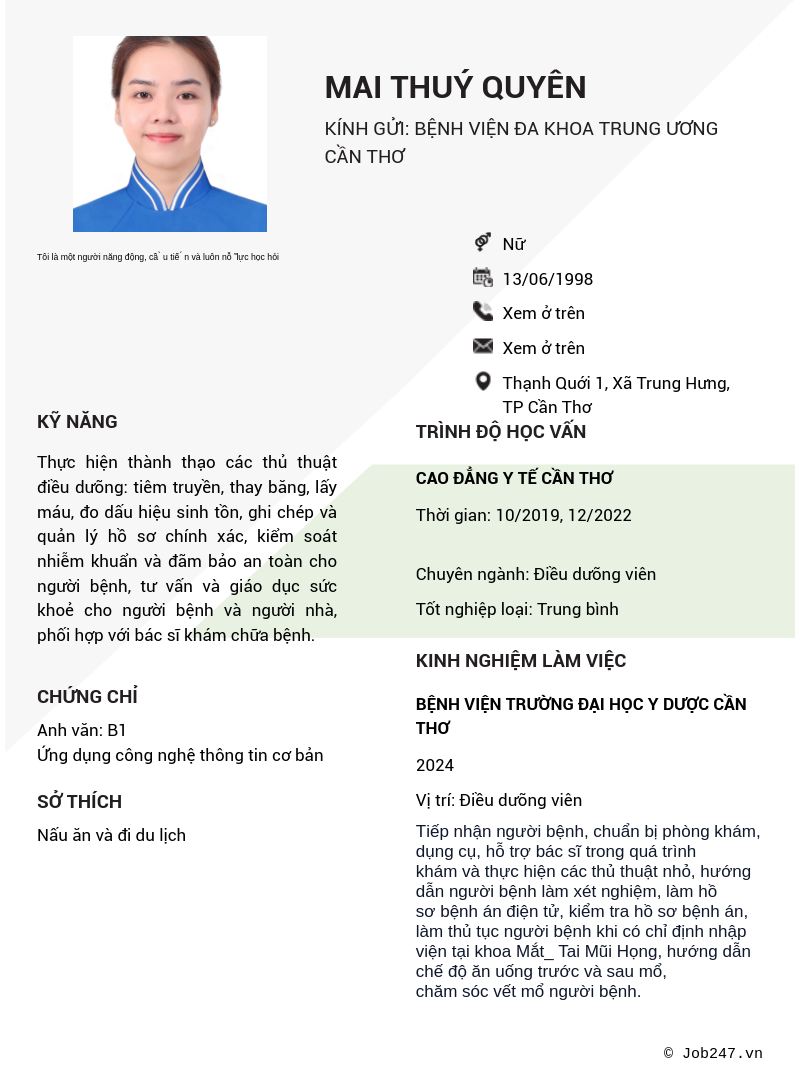 CV ứng viên