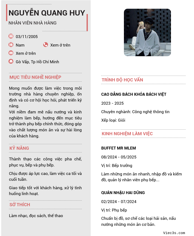 CV ứng viên