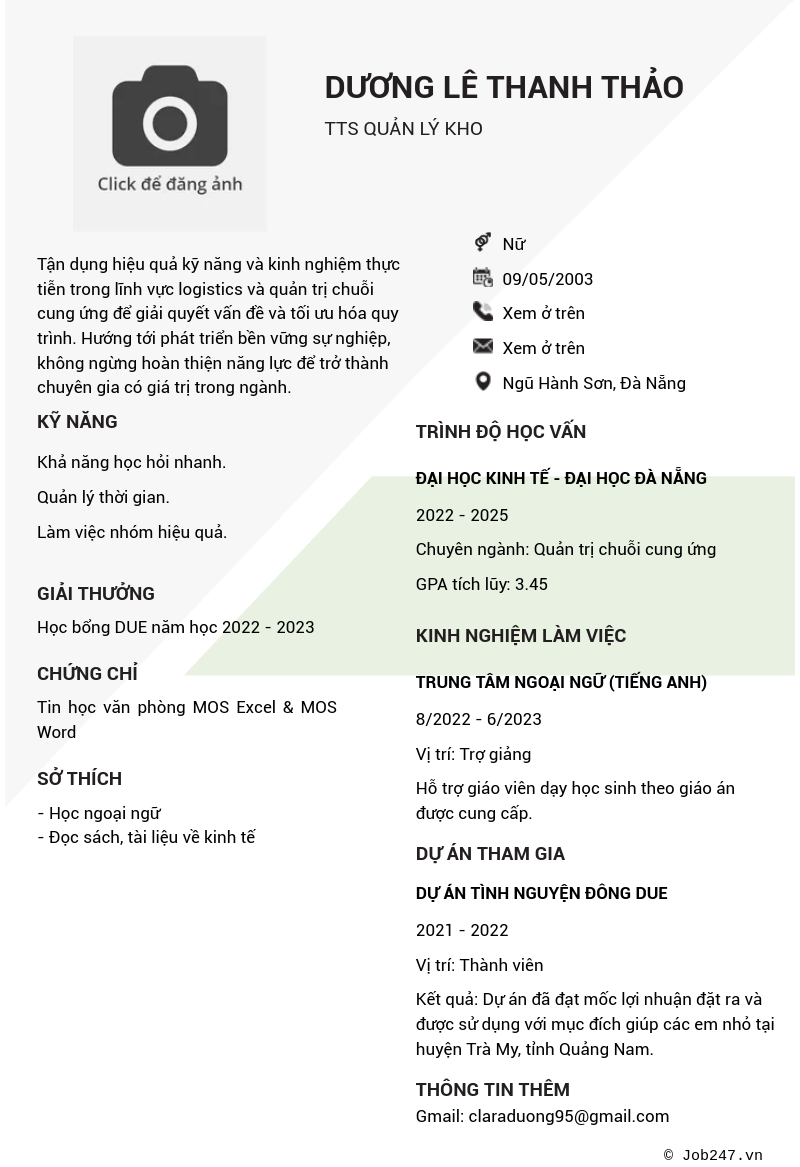 CV ứng viên