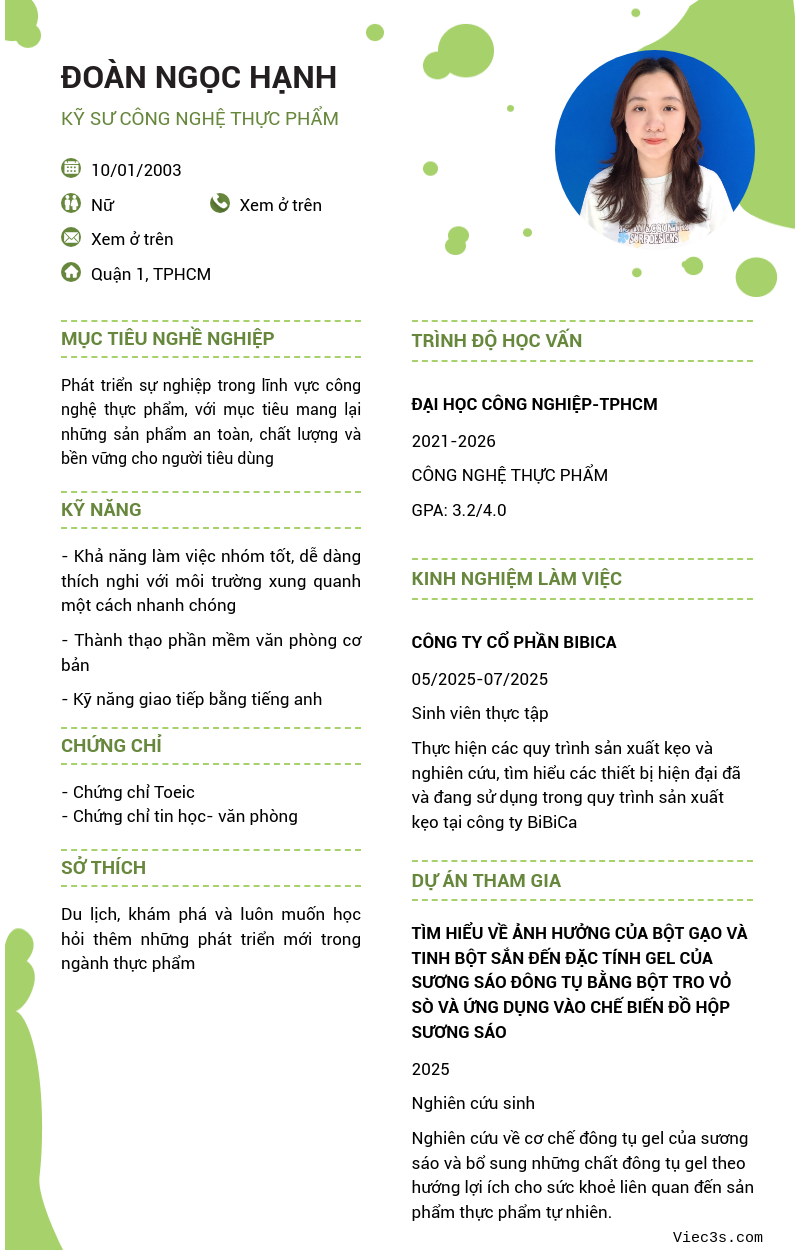 CV ứng viên