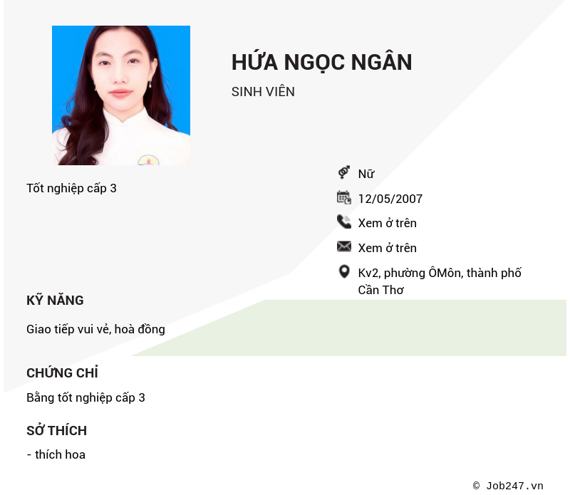 CV ứng viên
