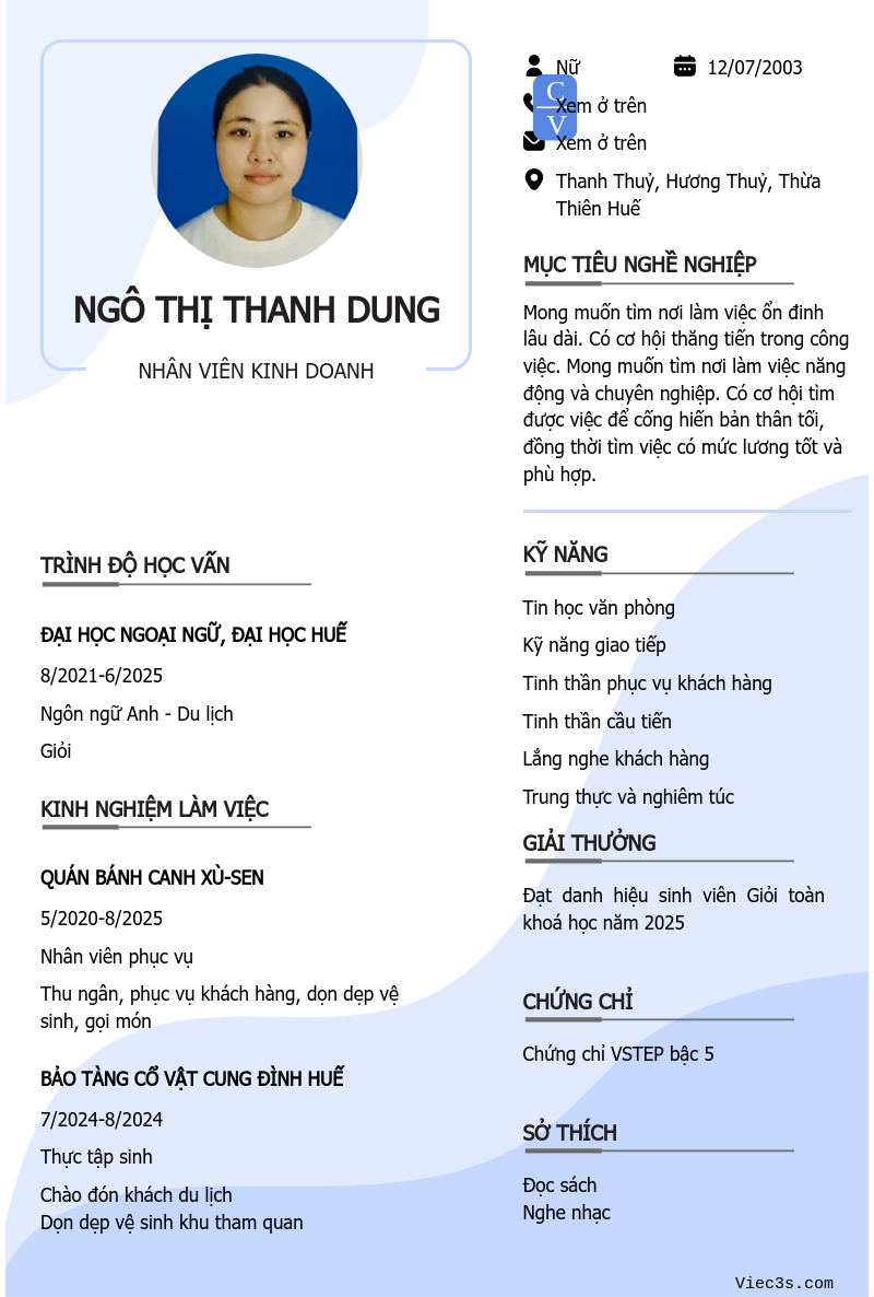 CV ứng viên