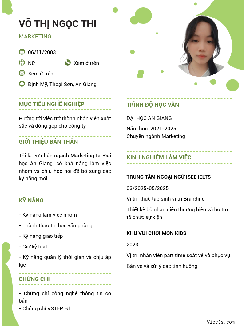 CV ứng viên