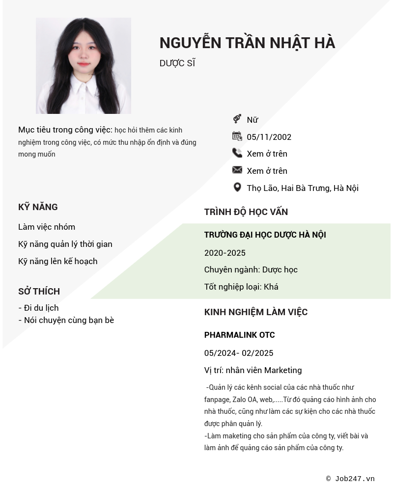 CV ứng viên