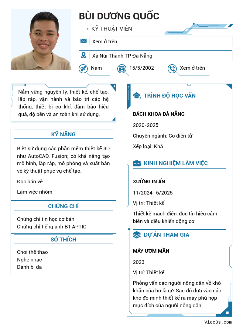 CV ứng viên