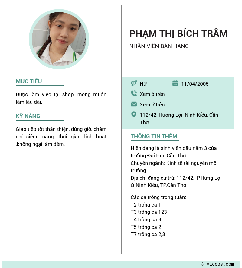 CV ứng viên
