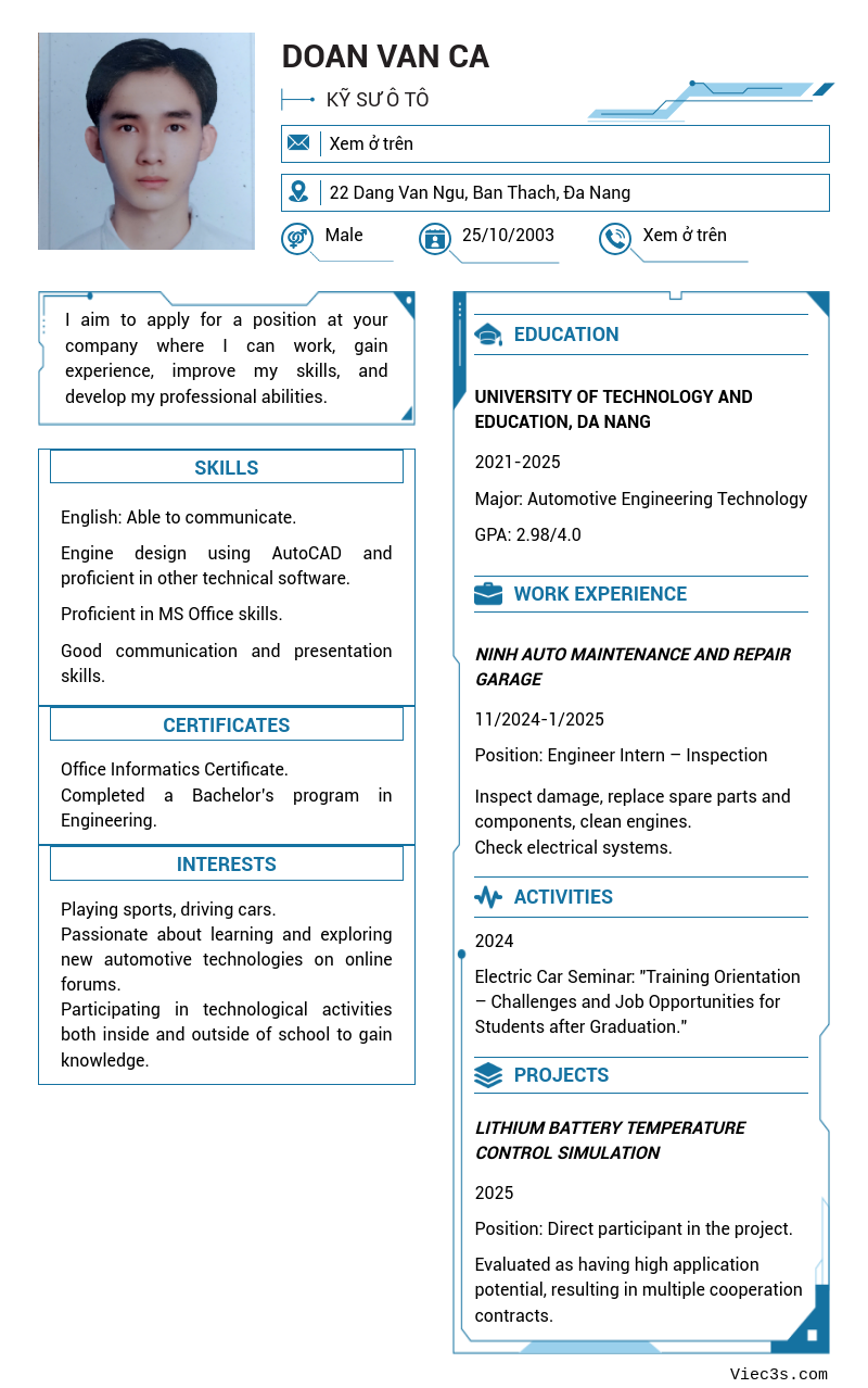 CV ứng viên