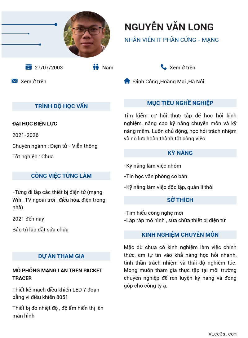 CV ứng viên