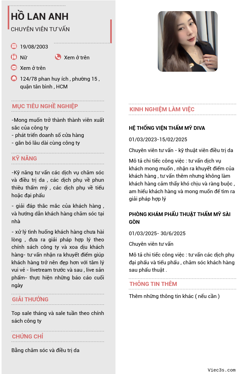 CV ứng viên