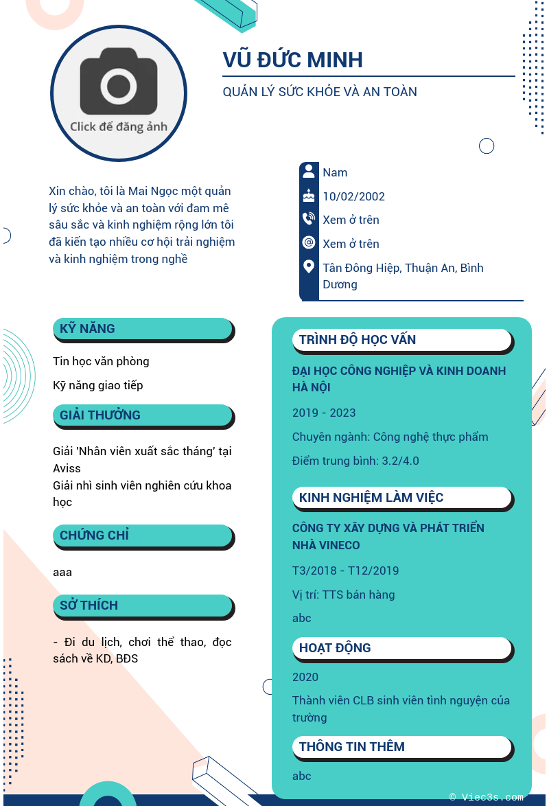 CV ứng viên