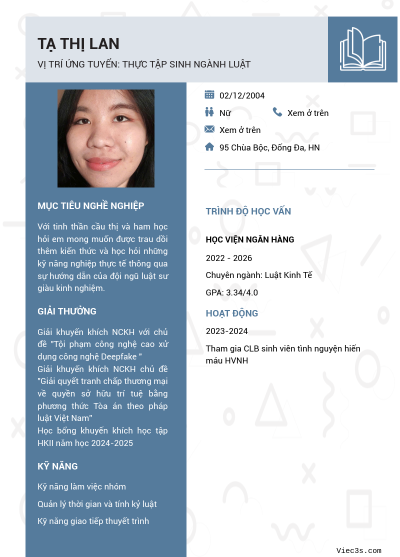CV ứng viên