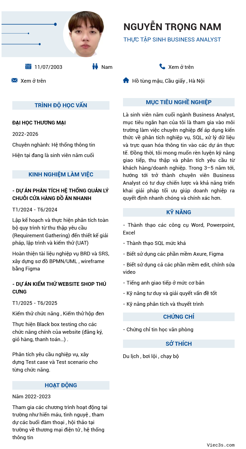CV ứng viên