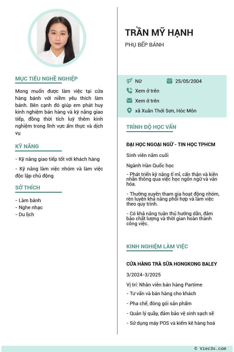 CV ứng viên